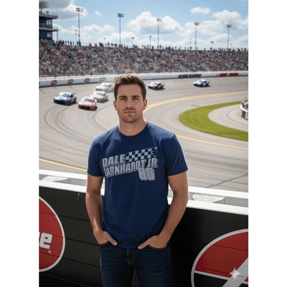 Dale Earnhardt Jr. Navy Salt Life Vintage Slant T-Shirt Mens Small EUC - Picture 6 of 6